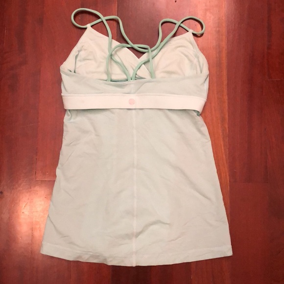 Lululemon Light Blue / Green Workout Top Size 6 - Picture 2 of 4